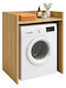 Relaxdays Bodenstehendes Badezimmerregal aus braunem Holz