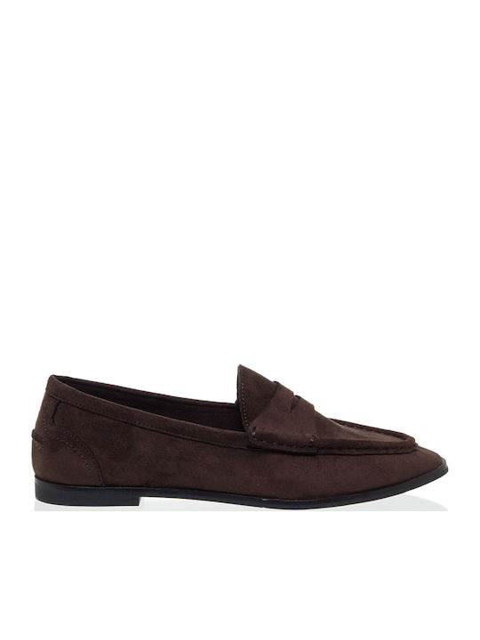 Corina Γυναικεία Loafers σε Καφέ Χρώμα