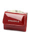 Stylisches Kleines Rotes Damen-Lederportemonnaie