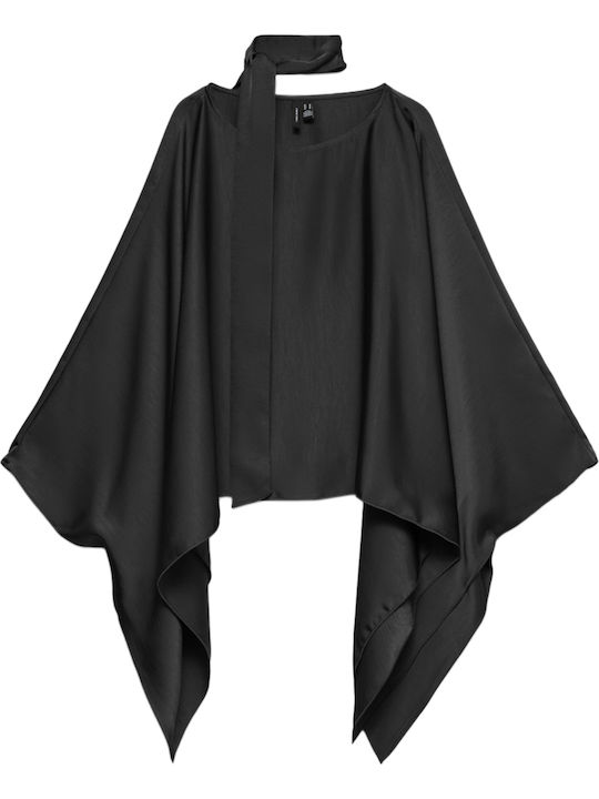 Vero Moda Vero Moda Damenbluse aus Satin, Langärmelig, Black