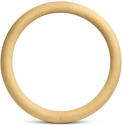 Leather-look Steering Wheel Cover Perforations Size M Beige Diameter 37–39 Cm Smartic Model Sma-000539