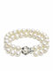 Theodora's Jewellery Γυναικείο Βραχιόλι από Ασήμι με Πέρλες