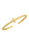 Mya-Bay Women's Gold-Plated Cuff Bracelet With Flower Design