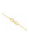 Ios Women's Bracelet with Infinity Design in Gold-Plated Silver with Zircon