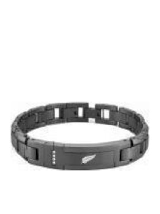 All Blacks Мъжка Гривна от Стомана с Диамант 20.5 cm