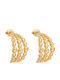 Asimi Gold Plated Triple Hoop Earring Stainless Steel Gold Plated