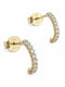 9K Gold Hoop Earrings with Zircon 5g8e185