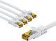 Goobay S/FTP Cat.6a (Gigabit) Ethernet мрежов кабел 1 м Бял 5 бр.