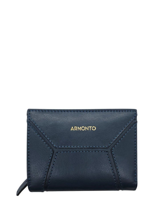Armonto Kleine Damen-Ledergeldbörse mit RFID Blau
