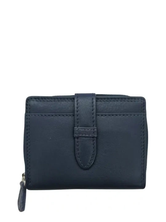Armonto Kleine Damenlederbrieftasche mit RFID Blau