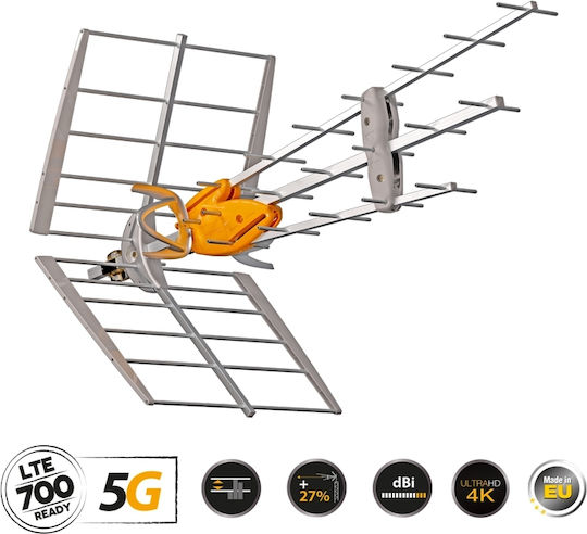 Televes Dat-45 UHF 5G LTE 22009-022 Outdoor TV Antenna (Does Not Require Power)