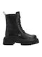 Damen-Kampfstiefel mit Mittelhohem Absatz Schwarz