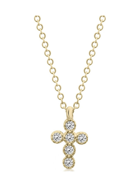 Chrilia 9K Gold Cross with Chain