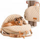 Denik Pets Waterproof Dog Carrier Backpack Beige L45xW43xH34cm