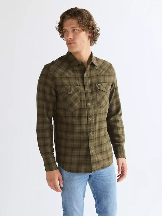 Western Long Sleeve Shirt Olive Night