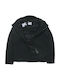 Waterproof Kids Casual Short Jacket with Hood Winter Black