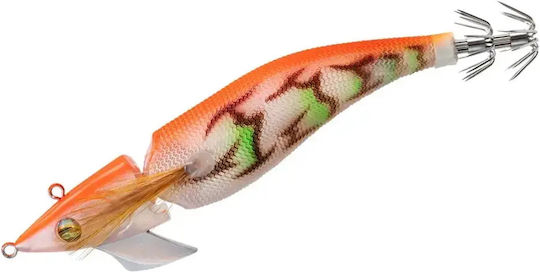Daiwa Emeraldas Amorous Joint Fluorescent Squid Jig Glow Orange Shrimp, 3.5