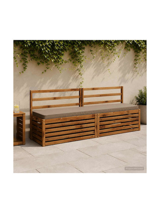 vidaXL Garden Bench Cushion Taupe 2 pcs 200x40 cm