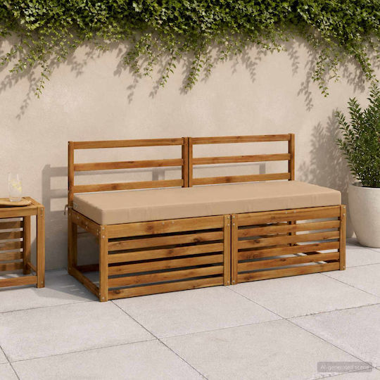 vidaXL Pernă pentru Bancă de Grădină Soest Culoarea Nisipului 2 Buc. 140x50 cm