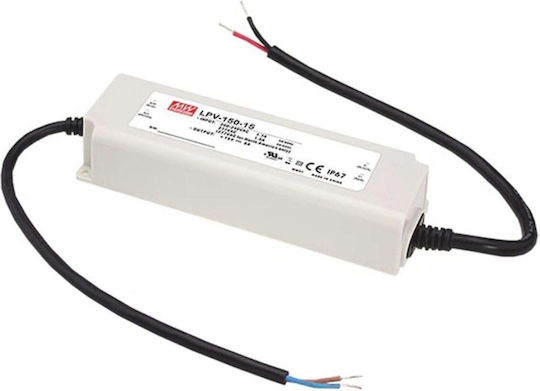Mean Well Waterproof LED Power Supply IP67 120W with 15V Output Voltage