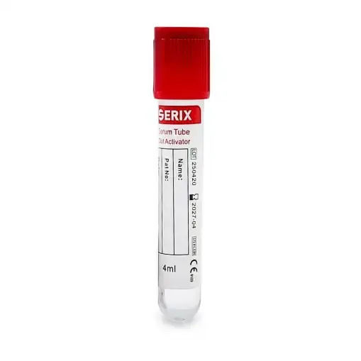 Vacutainer for Biochemistry – Clot Activator Red Cap PET Serix 100 Pieces 4 ml