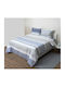 Anna Riska Semi Double Bed Sheet Set 180x270cm Hunter Blue (3 pcs)
