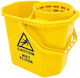 IPC Pulex Plastic Bucket with Wringer 12 L Capacity Yellow