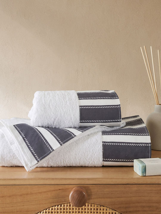Rythmos Lesley Bath Towel Set 3 pcs Blue 500 gsm