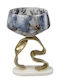 Eurolamp Dekorative Glasschale Blau 21x21cm
