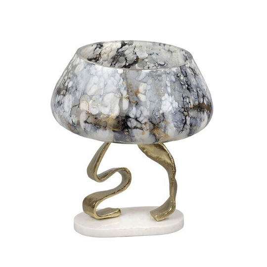 Eurolamp Dekorative Glasschale Blau 28x28cm