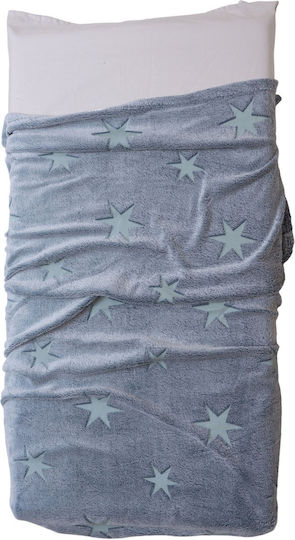 Anna Riska Grey Fleece Cot Blanket 100x150cm