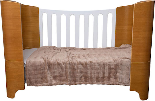 Anna Riska Fleece-Wickel- und Wiegen-Decke Beige 80 × 100 cm