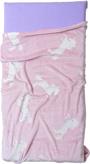 Anna Riska Κουβέρτα Κούνιας Fleece Ροζ 100x150εκ.
