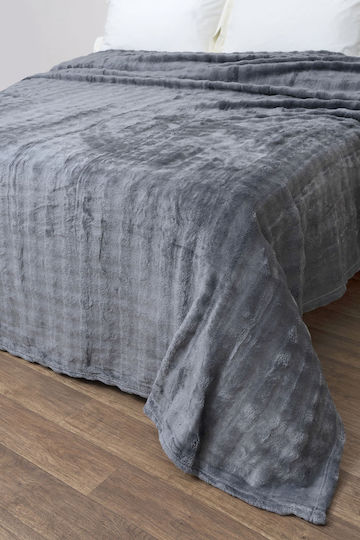 Anna Riska Fleece Single Blanket 150x210cm Dark Grey