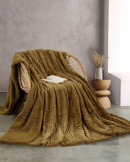 Rythmos Sherpa Double Blanket 220x240cm Gold