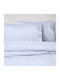 Anna Riska Set Cuvertură Matlasată King Size din Bumbac Satinat White 220x240cm 3 Bucăți