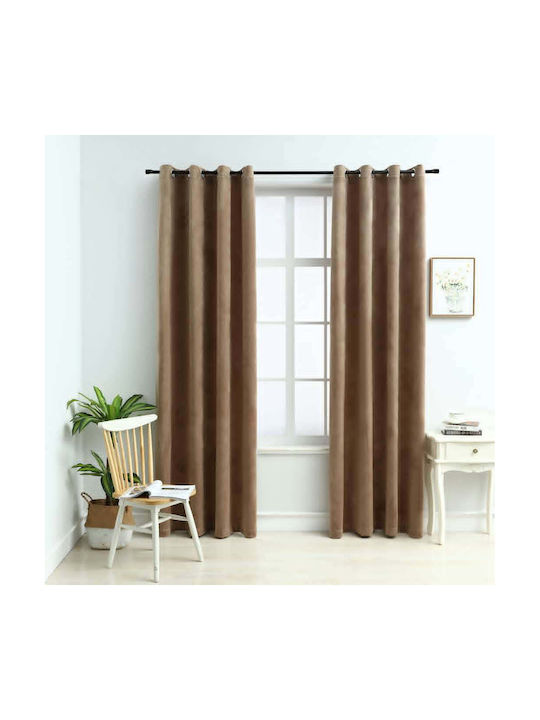 Gofis Home Κουρτίνα με Τρουκς Winter Beige 140x...