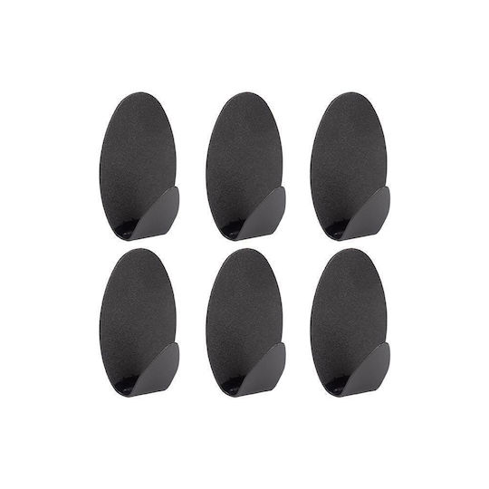 Next 51331-09 Umerașe cu Autocolant Negre 6 Bucăți