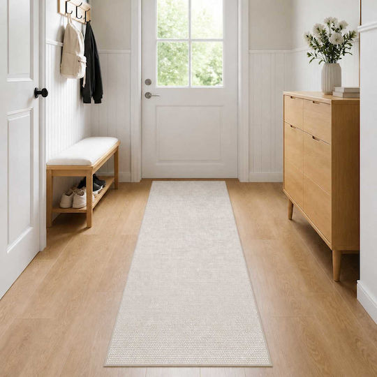 vidaXL Kitchen Runner Mat with Non-Slip Backing Cream 50x100 cm