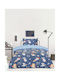 Kocoon Space Heroes Kids Single Duvet Cover Set with Pillowcase Blue 165x245 cm