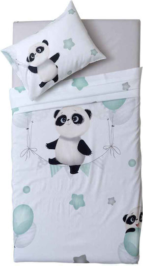 Anna Riska Baby-Bettbezug-Set mit Kissenbezug Weiß 120 x 160 cm