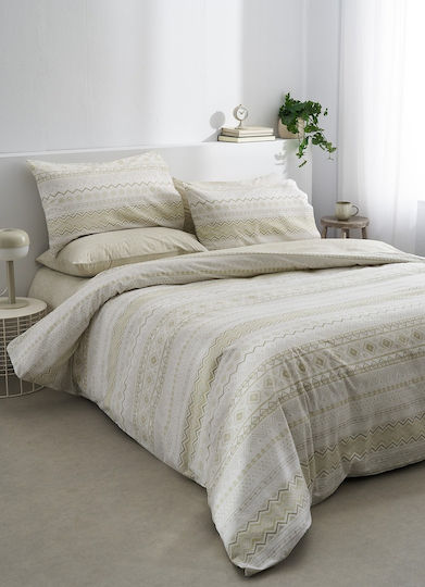 Vesta Home Single Duvet 170x240cm Elea 1 Olive Green