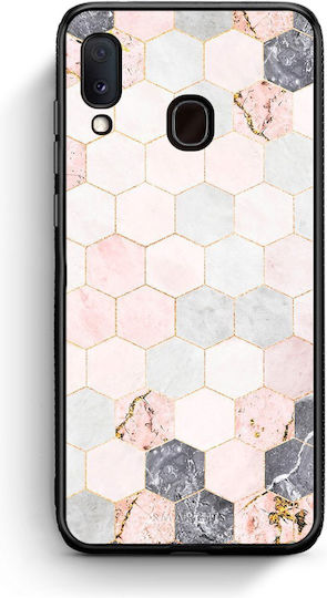 Smartfits Marmor-Hexagon-Rosa Samsung Galaxy M20 Handyhülle