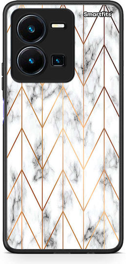 Smartfits Marmură Aurie Geometrică Vivo Y35 5g Husă