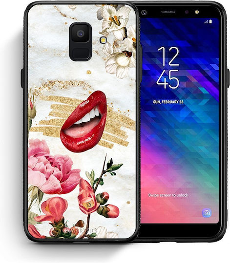 Smartfits Червени устни Калъф за Samsung Galaxy A6 2018