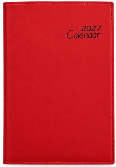 Ekdoseis Planogramma Daily Diary 2027 Red 14x21 cm