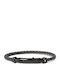 Borsari Men's Leather Bracelet with Diamond