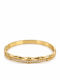 Kingleap Women's Gold Plated Steel Bangle Bracelet