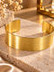 Kingleap Women's Gold-Plated Steel Cuff Bracelet