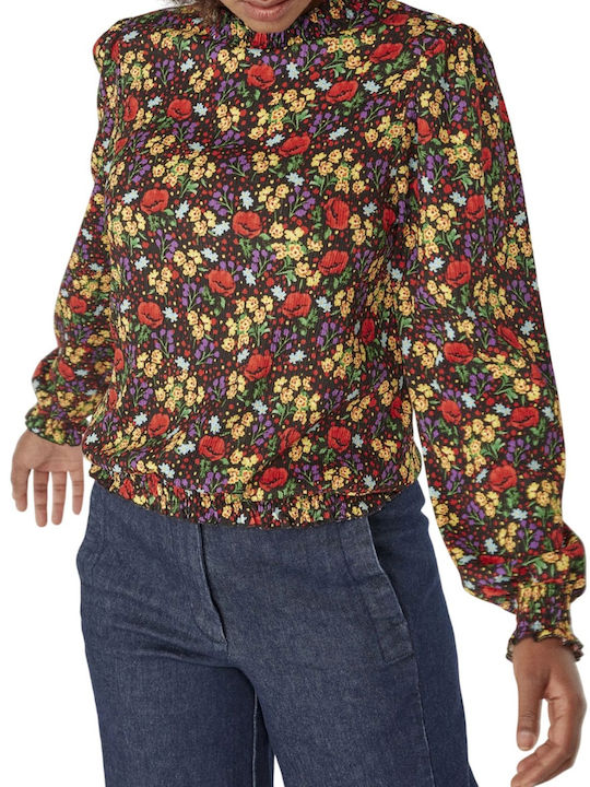 Naf Naf Glam Women's Floral Patterned Blouse M